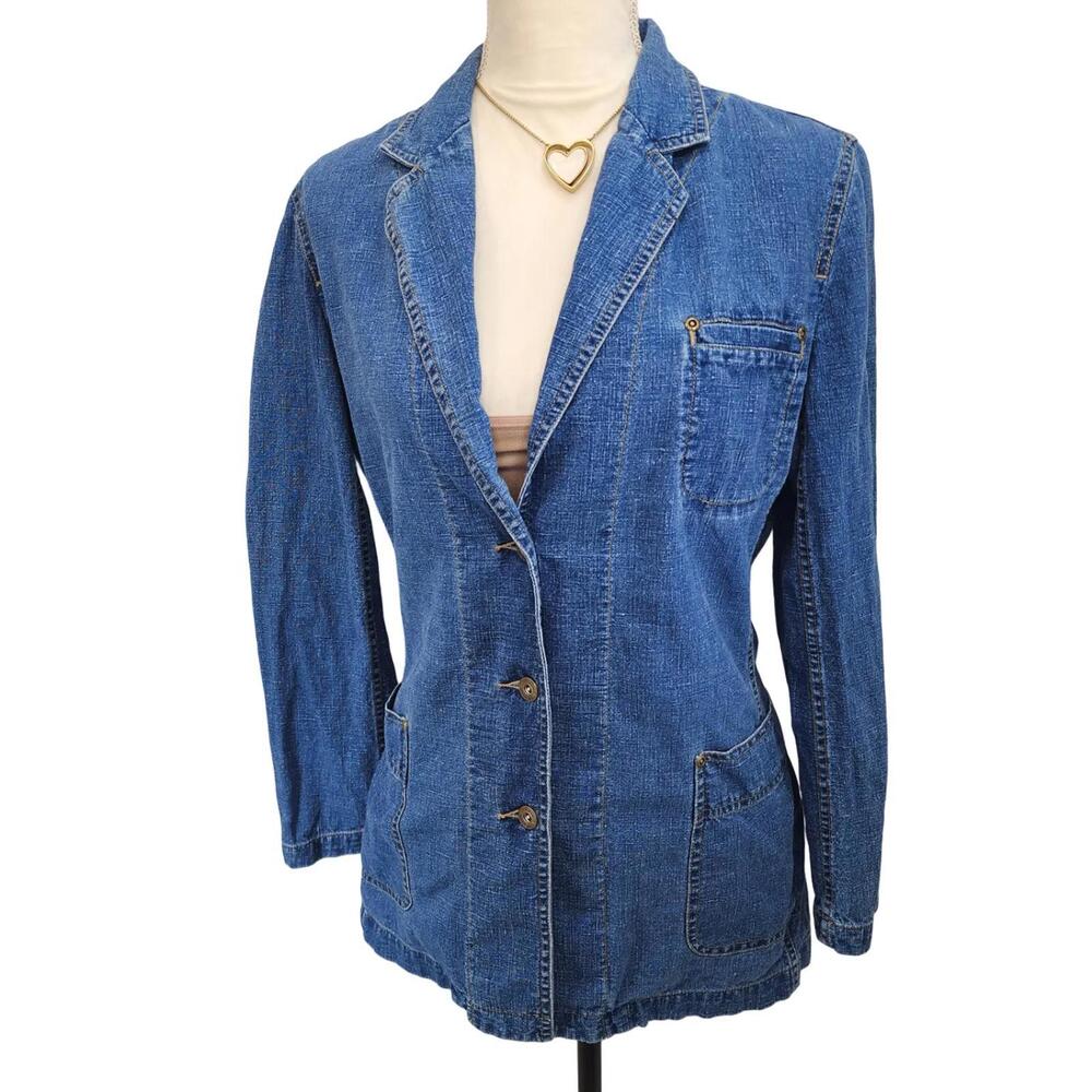 Liz Claiborne. Vintage Tailored Denim Blazer. Size: Medium